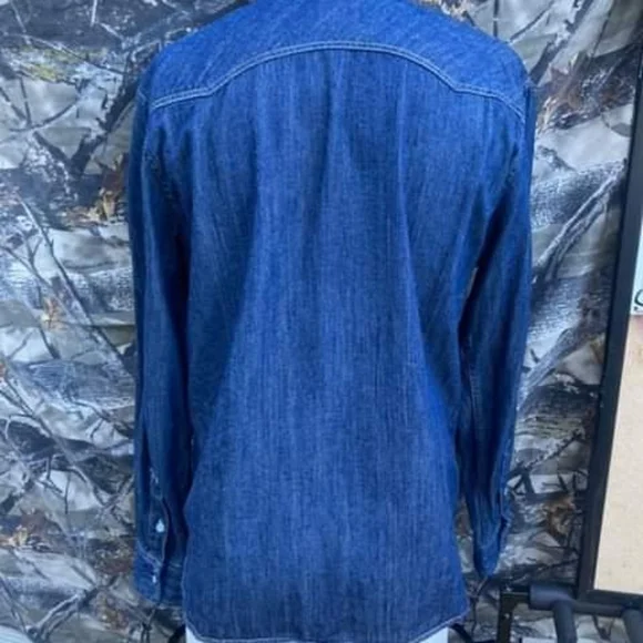 Levi's Barstow Triple Stitch High Quality Pearl Snap Western Shirt Men's Medium - Picture 11 of 16